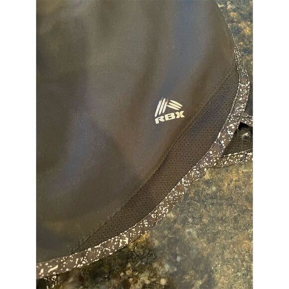 RBX Women's Standard Black L Lined Sports Shorts Gym Running Activewear - Picture 2 of 6